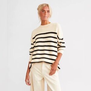 BKE Striped Knit Oversized Sweater